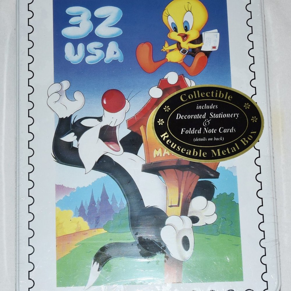 Vintage Metal Box Warner Bros Looney Tunes Sylvest